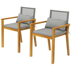 Комплект садовых стульев Outsunny 84G-862V91TK (Teak/Grey) Thumb