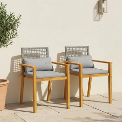 Комплект садовых стульев Outsunny 84G-862V91TK (Teak/Grey)