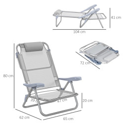 Комплект стульев Outsunny A20-380V00LG (Light Grey) Thumb