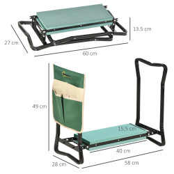 Scaun genunchier de gradina Outsunny 845-335 (Green) Thumb