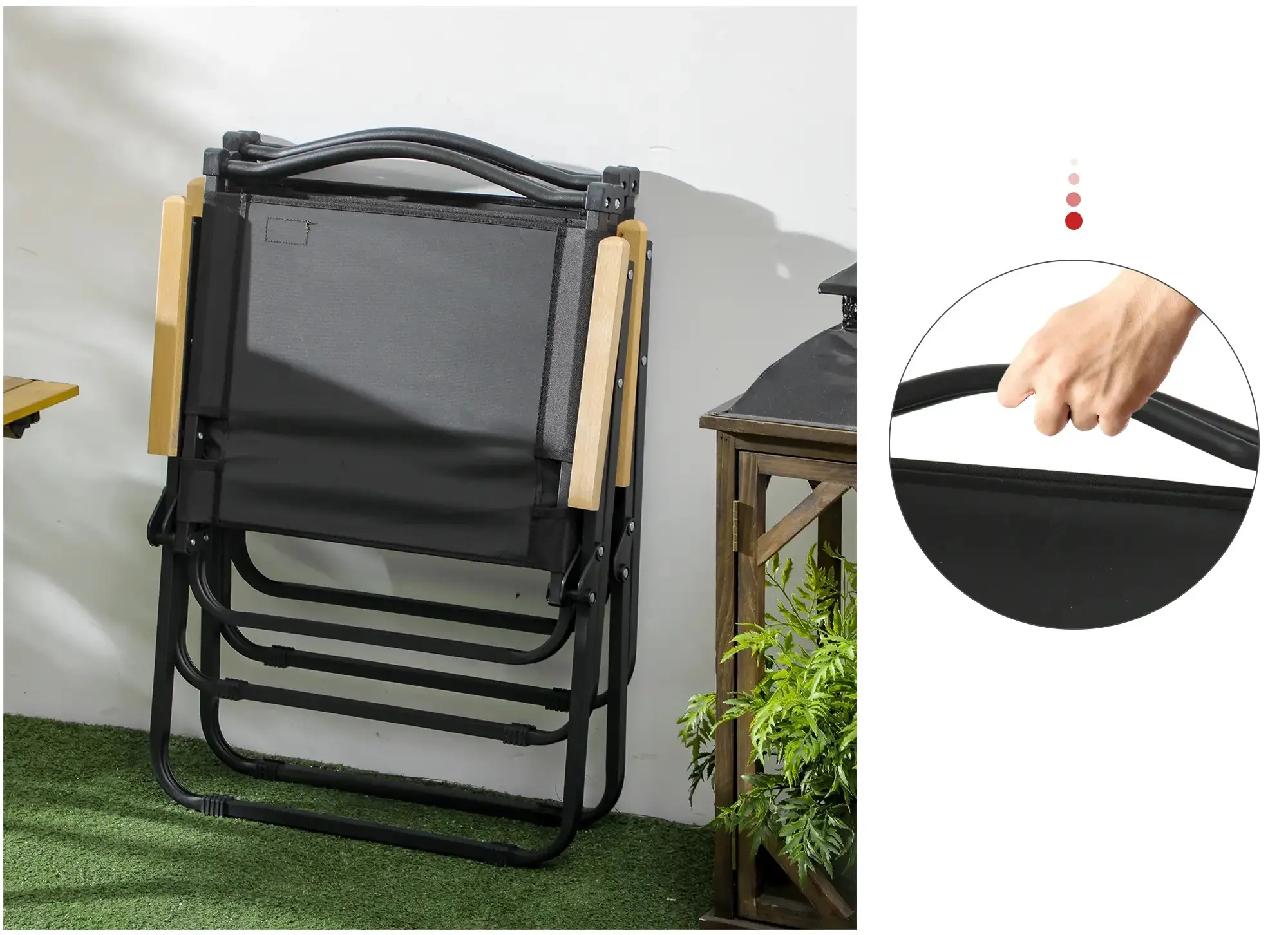 Складной садовый стул Outsunny A20-317V00BK (Black)