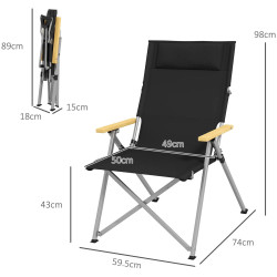 Складной садовый стул Outsunny A20-384V00BK (Black) Thumb