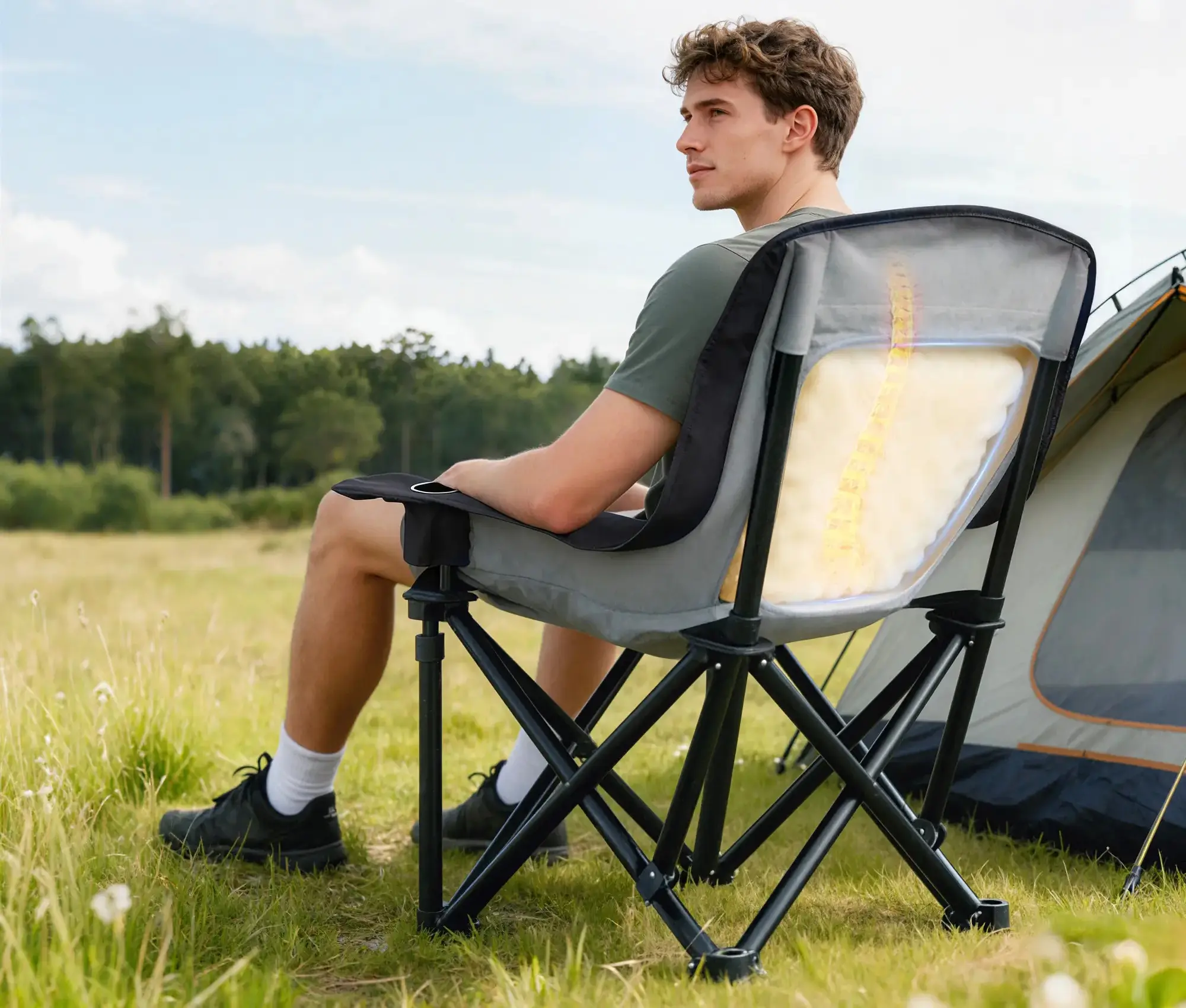 Складной садовый стул Outsunny A20-508V00GY (Grey)