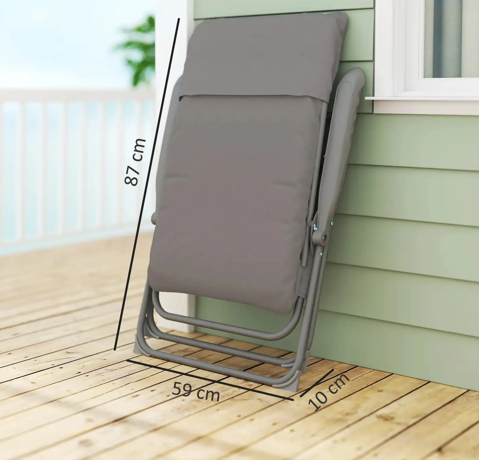 Стул кемпинговый Outsunny A20-495V00LG (Light Grey) - 4