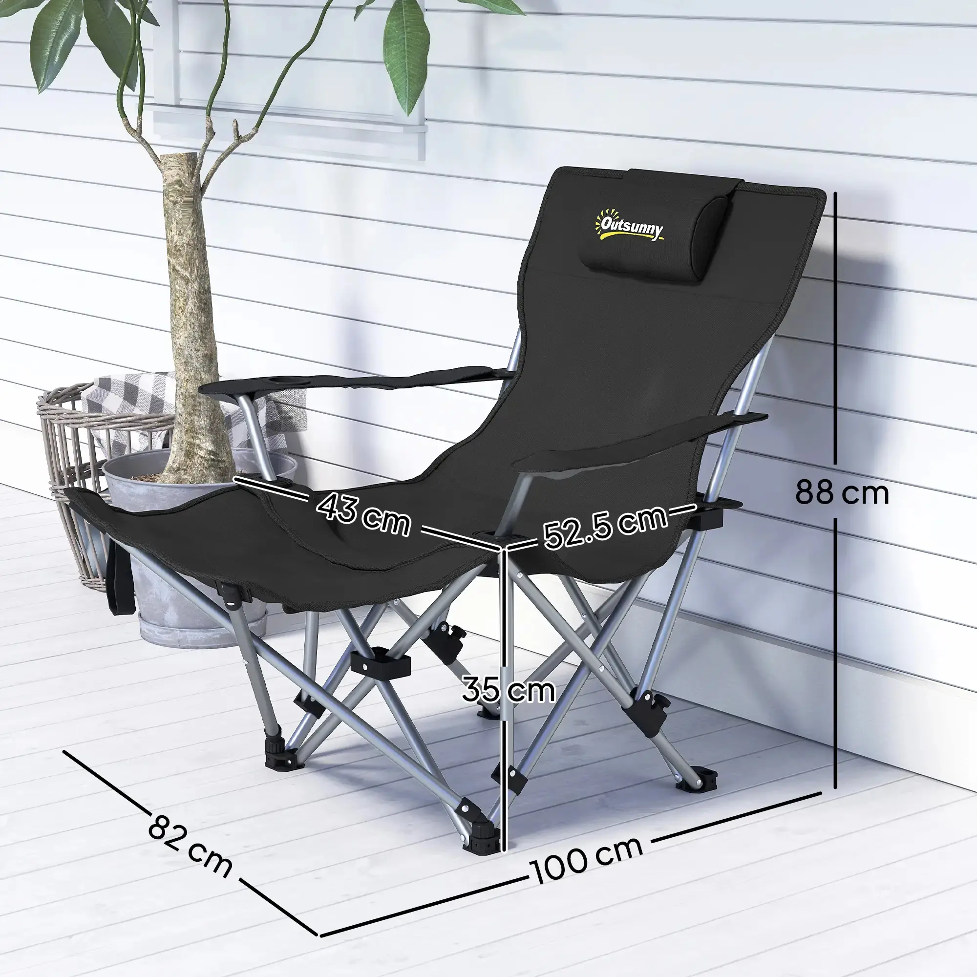 Стул кемпинговый Outsunny A20-522V00BK (Black) - 4