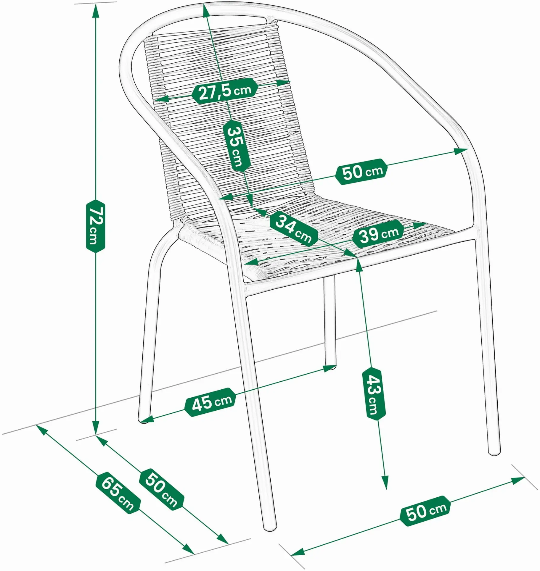 Scaun de gradina Bistro (Green)