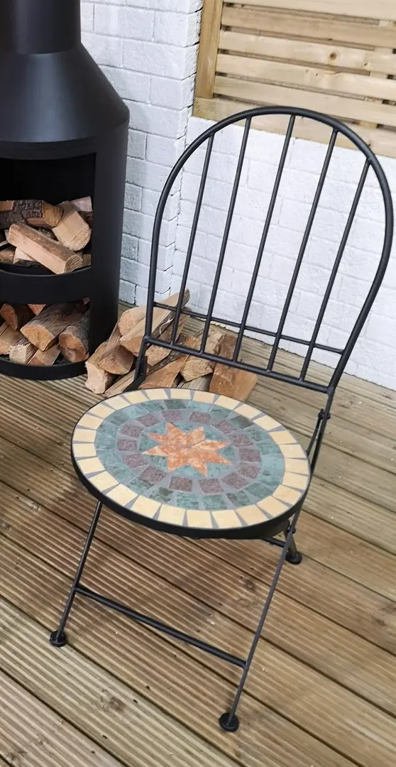 Scaun de gradina Progarden Bistro Mozaic 50632 (Black) - 3