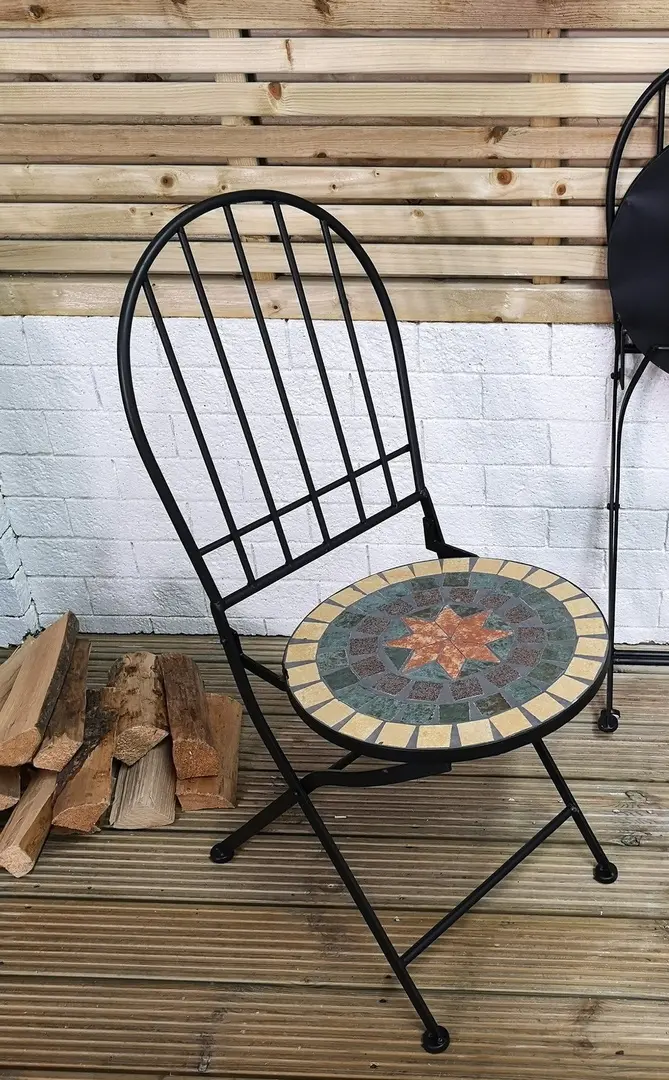 Scaun de gradina Progarden Bistro Mozaic 50632 (Black)