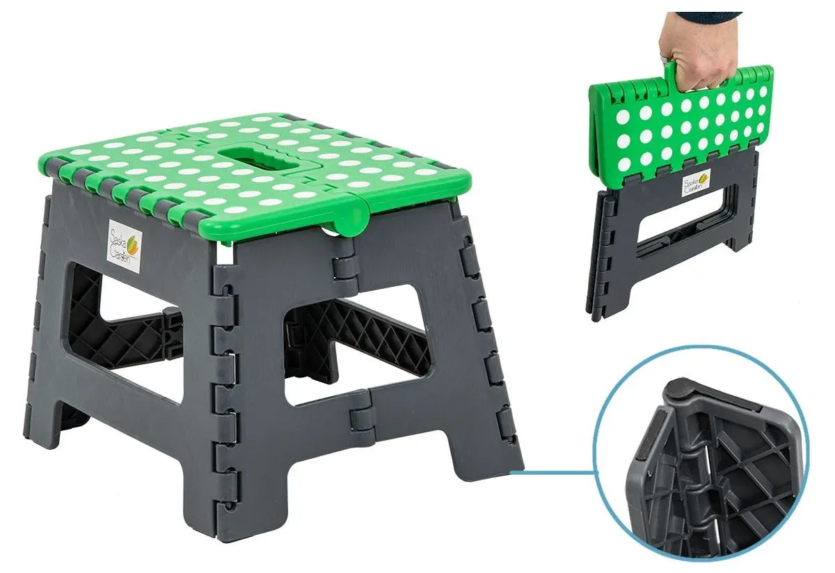 Taburet pliabil Saska Garden 1039855 (Gray/Green)