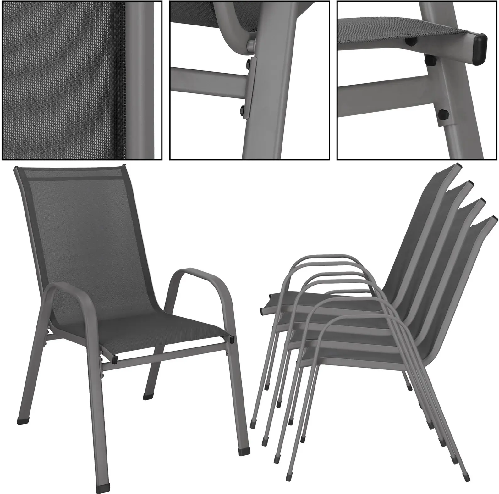 Set scaune de gradina Springos GF0118 (Dark Gray) - 10