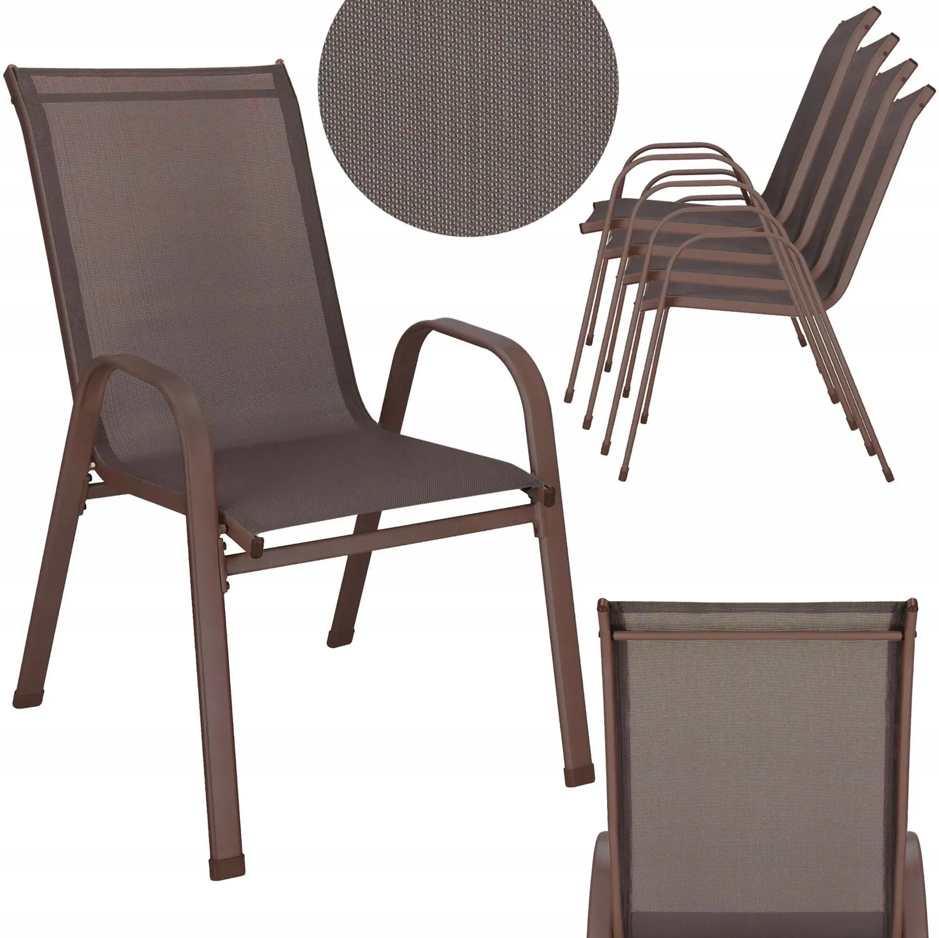 Комплект садовых стульев Springos Monza GF0104 (Brown) - 6