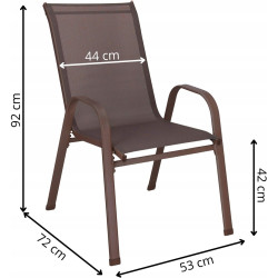 Комплект садовых стульев Springos Monza GF0104 (Brown) Thumb