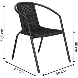 Scaun de gradina Springos Bistro GF1011 (Black) Thumb