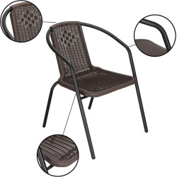 Scaun de gradina Springos Bistro GF1019 (Brown) Thumb