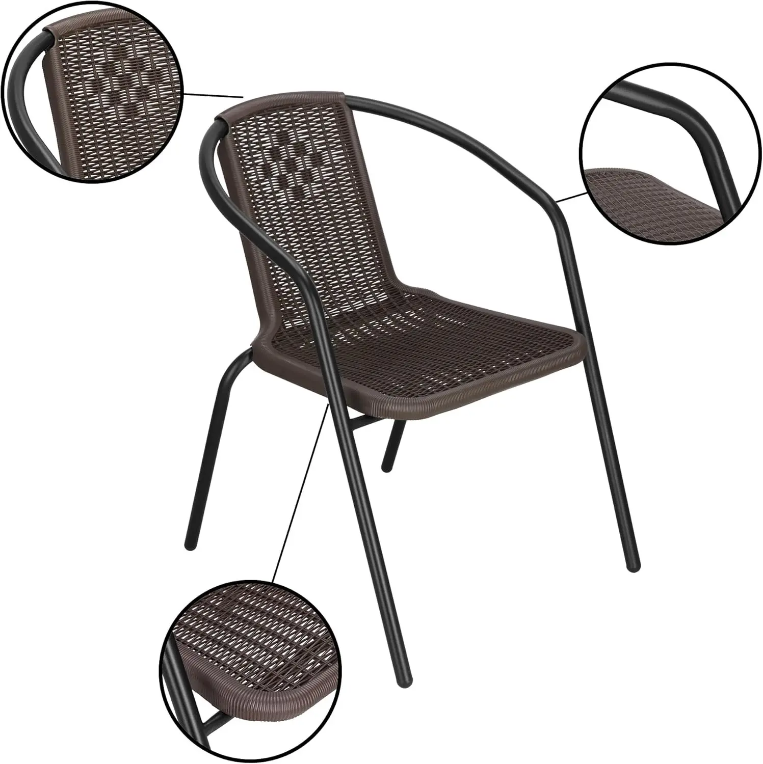 Scaun de gradina Springos Bistro GF1019 (Brown) - 8
