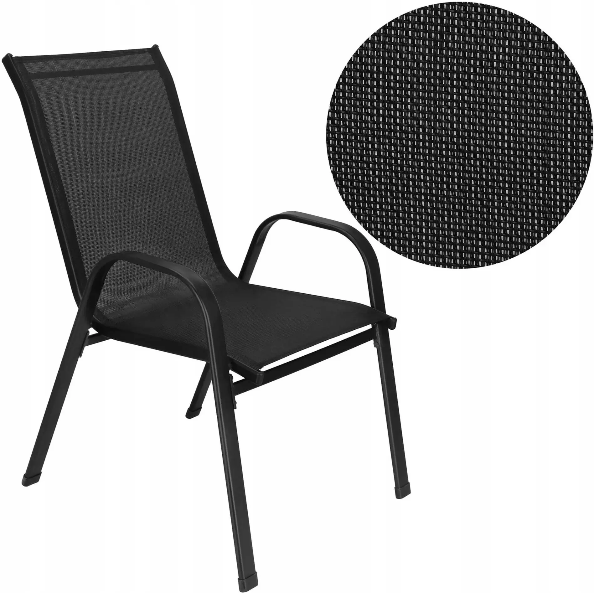 Scaun de grădină Springos Monza GF0103 (Black) - 7