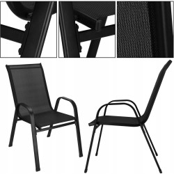 Scaun de grădină Springos Monza GF0103 (Black) Thumb