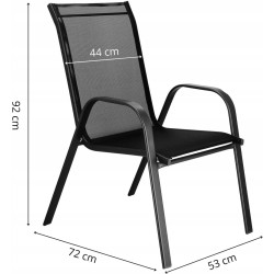 Scaun de grădină Springos Monza GF0103 (Black) Thumb