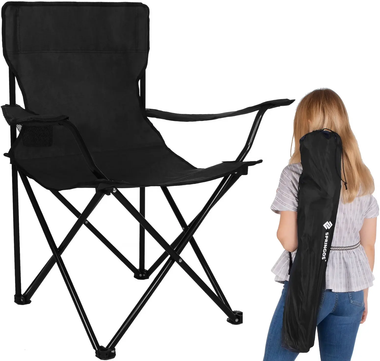 Складной стул Springos Costa CS0001 (Black) - 4