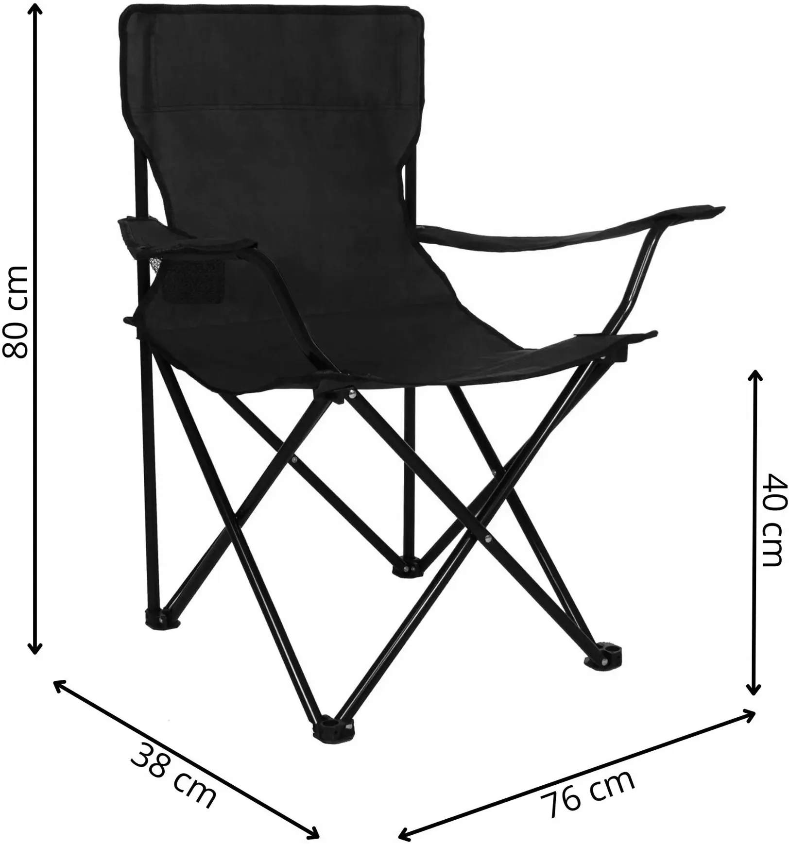 Складной стул Springos Costa CS0001 (Black) - 10
