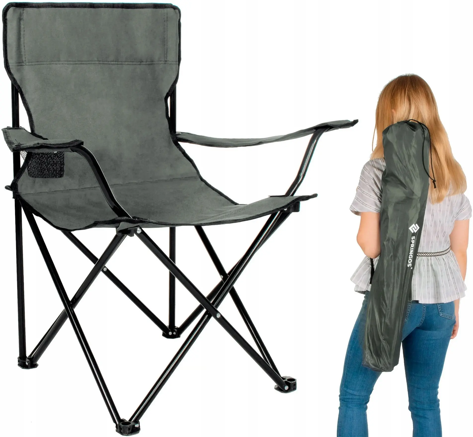 Складной стул Springos Costa CS0002 (Grey) - 4