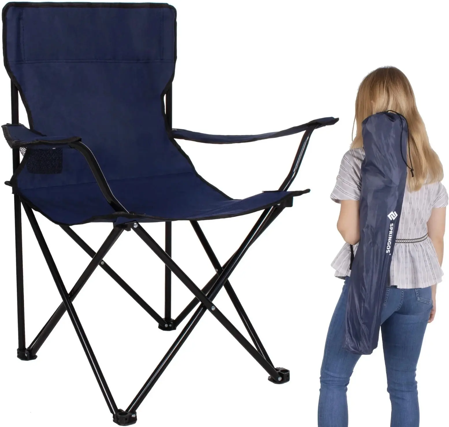 Scaun pliabil Springos Costa CS0003 (Dark Blue) - 4