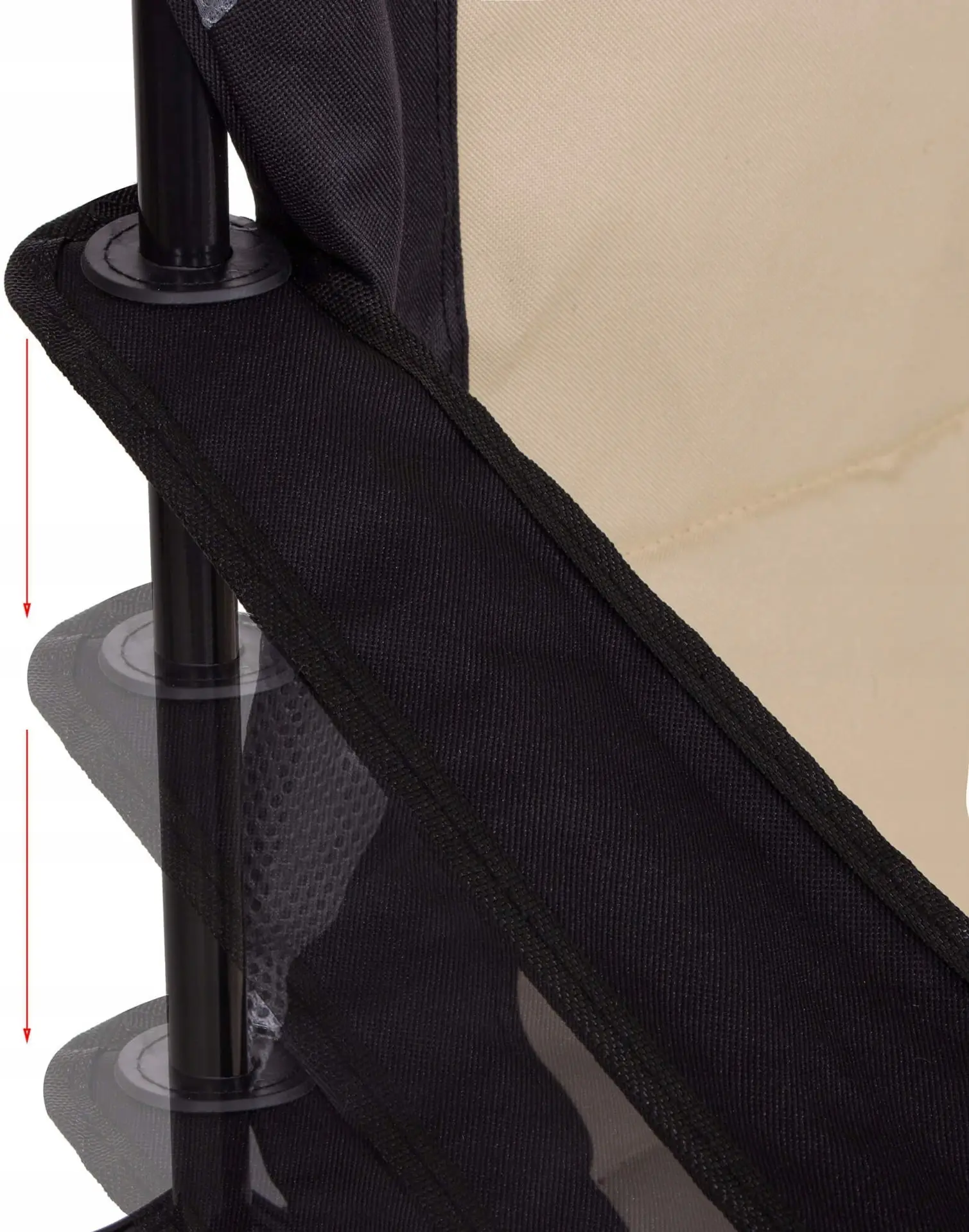 Scaun pliabil Springos Costa Premium XXL CS0005 (Beige/Black) - 5