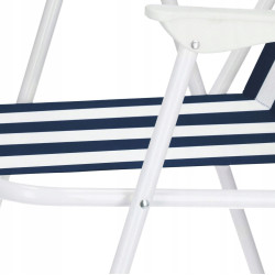 Scaun pliabil Springos Malaga GC0050 (White/Blue) Thumb