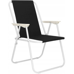 Scaun pliabil Springos Malaga GC0061 (Black/White) Thumb