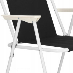 Scaun pliabil Springos Malaga GC0061 (Black/White) Thumb