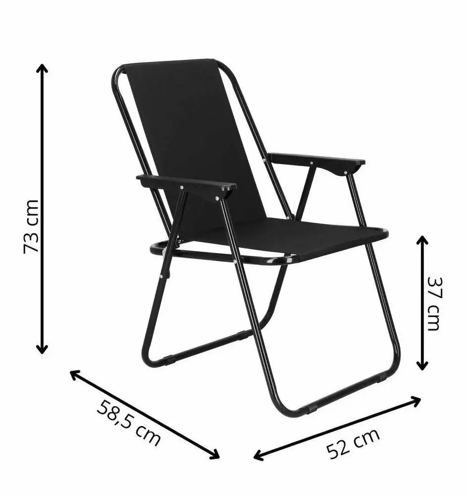 Scaun pliabil Springos Malaga GC0062 (Black) - 10