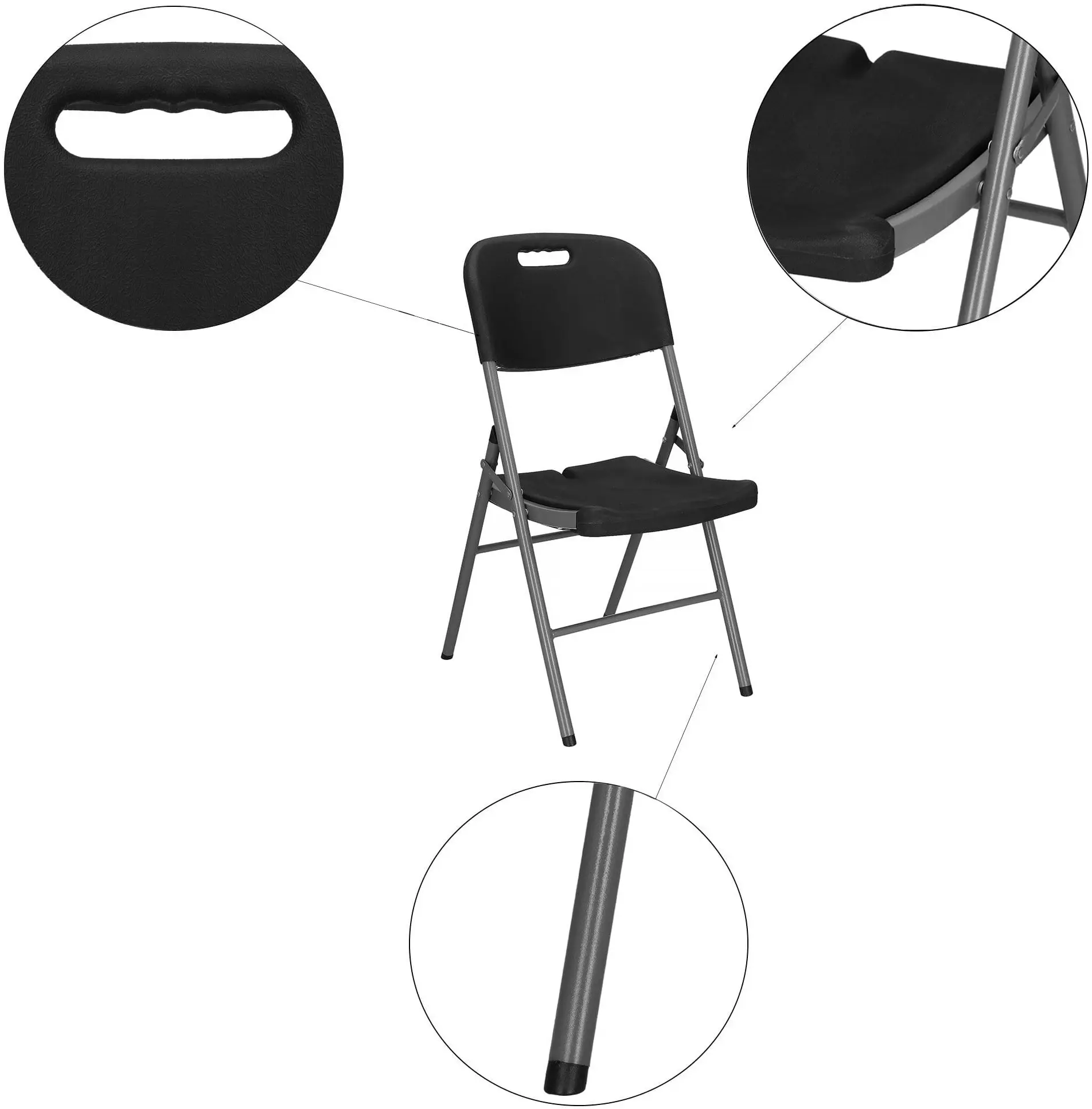 Складной стул Springos Raut GF0053 (Black) - 7