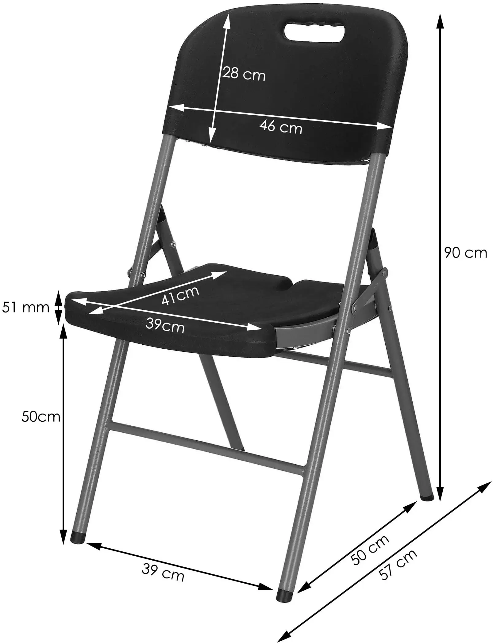 Складной стул Springos Raut GF0053 (Black) - 10