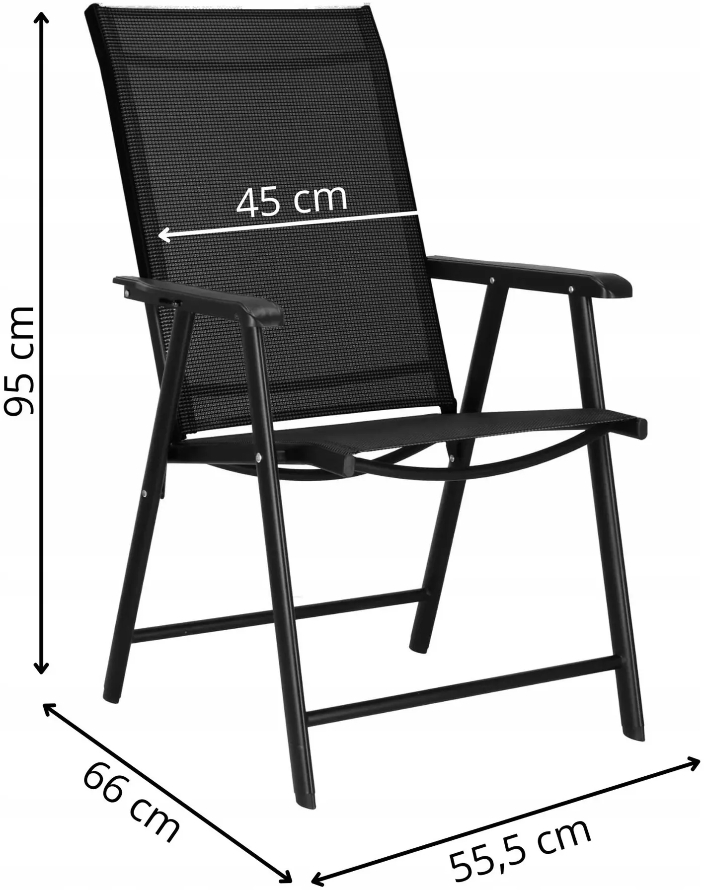 Scaun pliabil Springos Verona GF0079 (Black) - 10