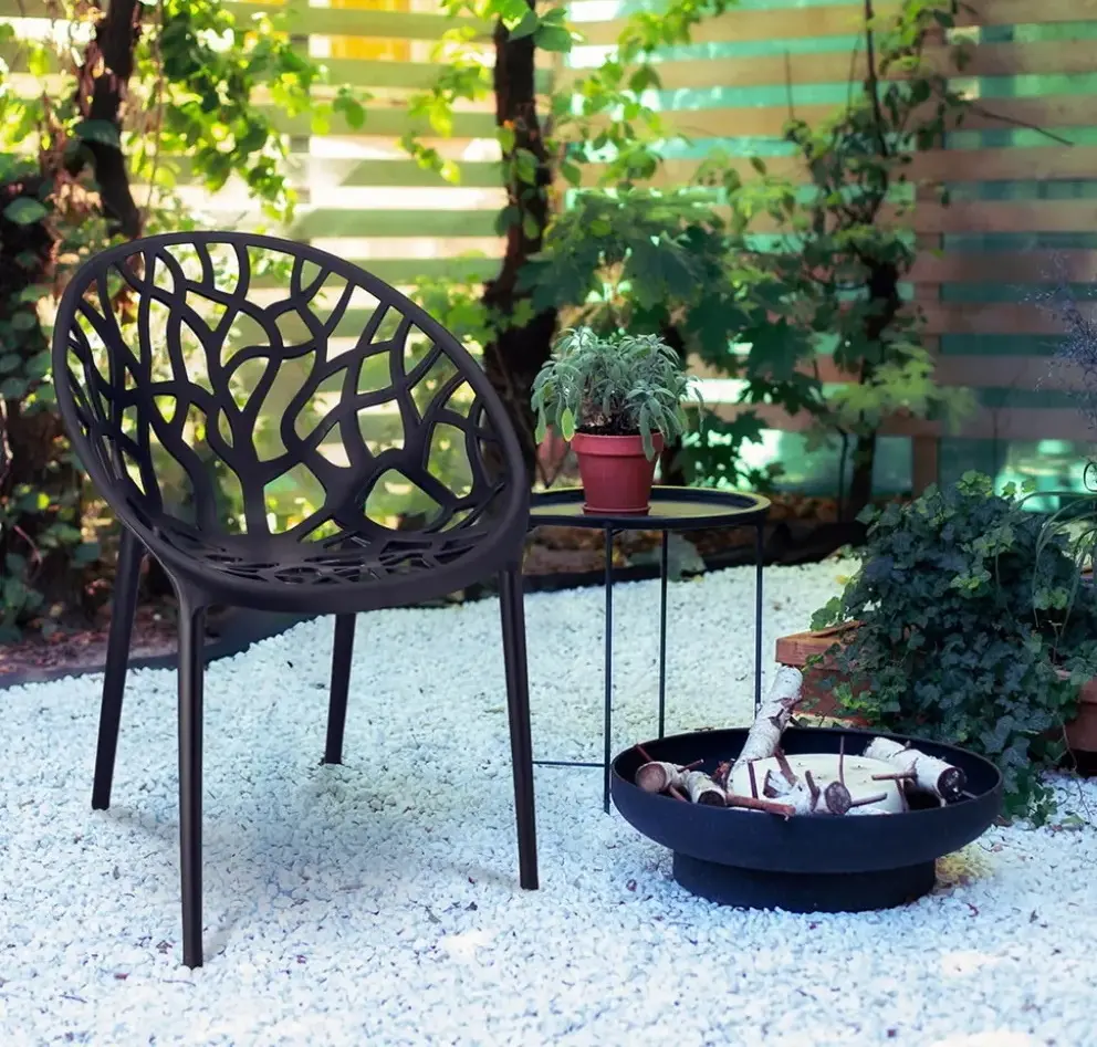 Scaun de grădină Sunrise C-58 PP (Black)