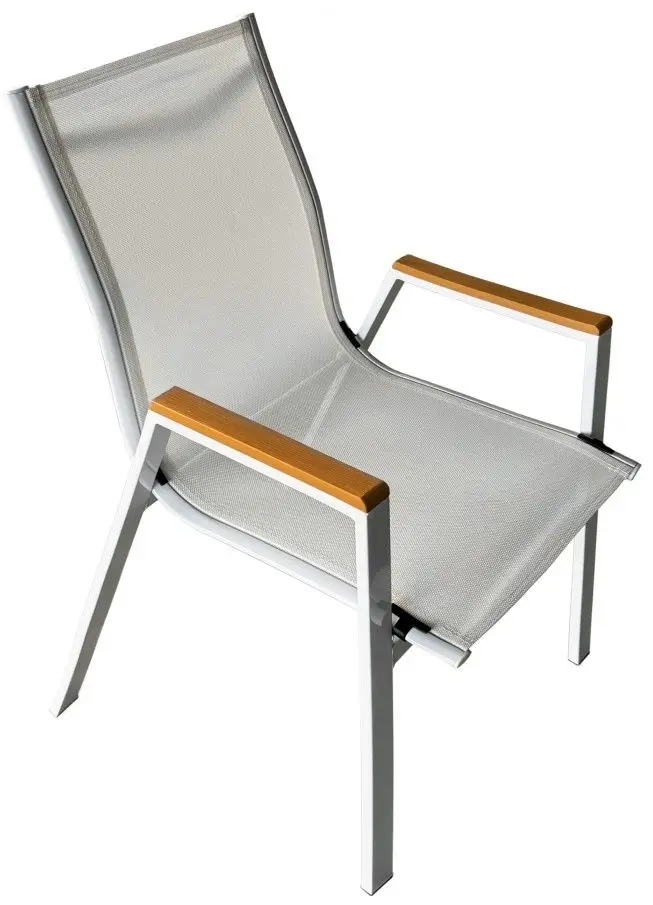 Садовый стул Tempo Kondela Bonto (White/Oak) - 3