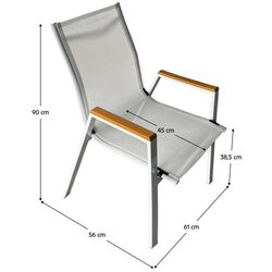 Садовый стул Tempo Kondela Bonto (White/Oak) Thumb