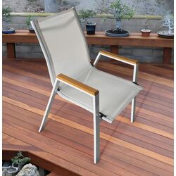 Садовый стул Tempo Kondela Bonto (White/Oak)