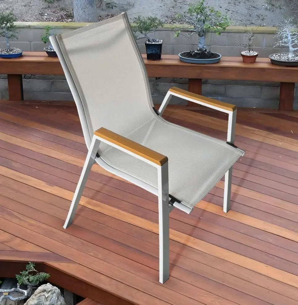 Садовый стул Tempo Kondela Bonto (White/Oak)