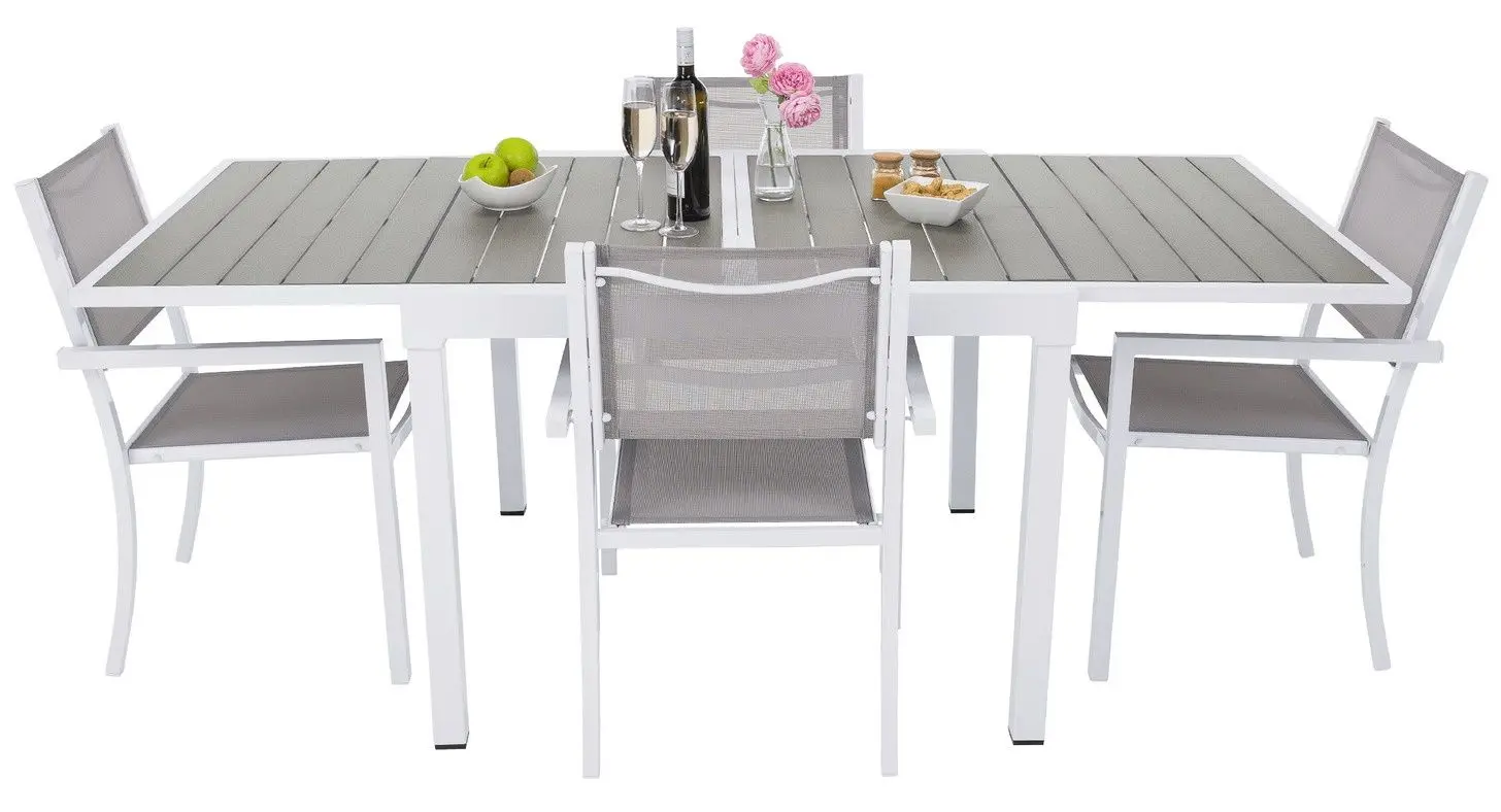 Scaun de gradina Tempo Kondela Dorio (White/Light Grey) - 16