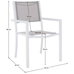 Scaun de gradina Tempo Kondela Dorio (White/Light Grey) Thumb