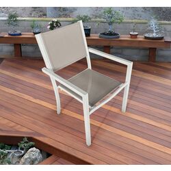 Scaun de gradina Tempo Kondela Dorio (White/Light Grey)