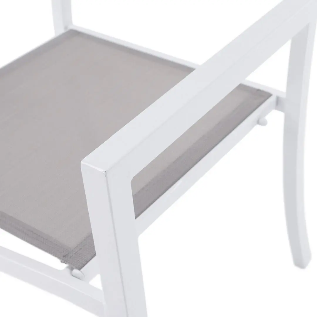 Scaun de gradina Tempo Kondela Dorio (White/Light Grey) - 6