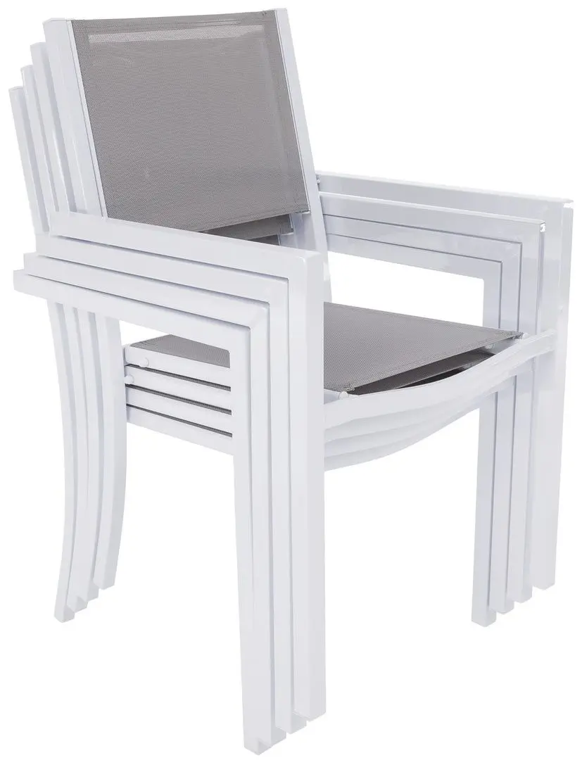 Scaun de gradina Tempo Kondela Dorio (White/Light Grey) - 9