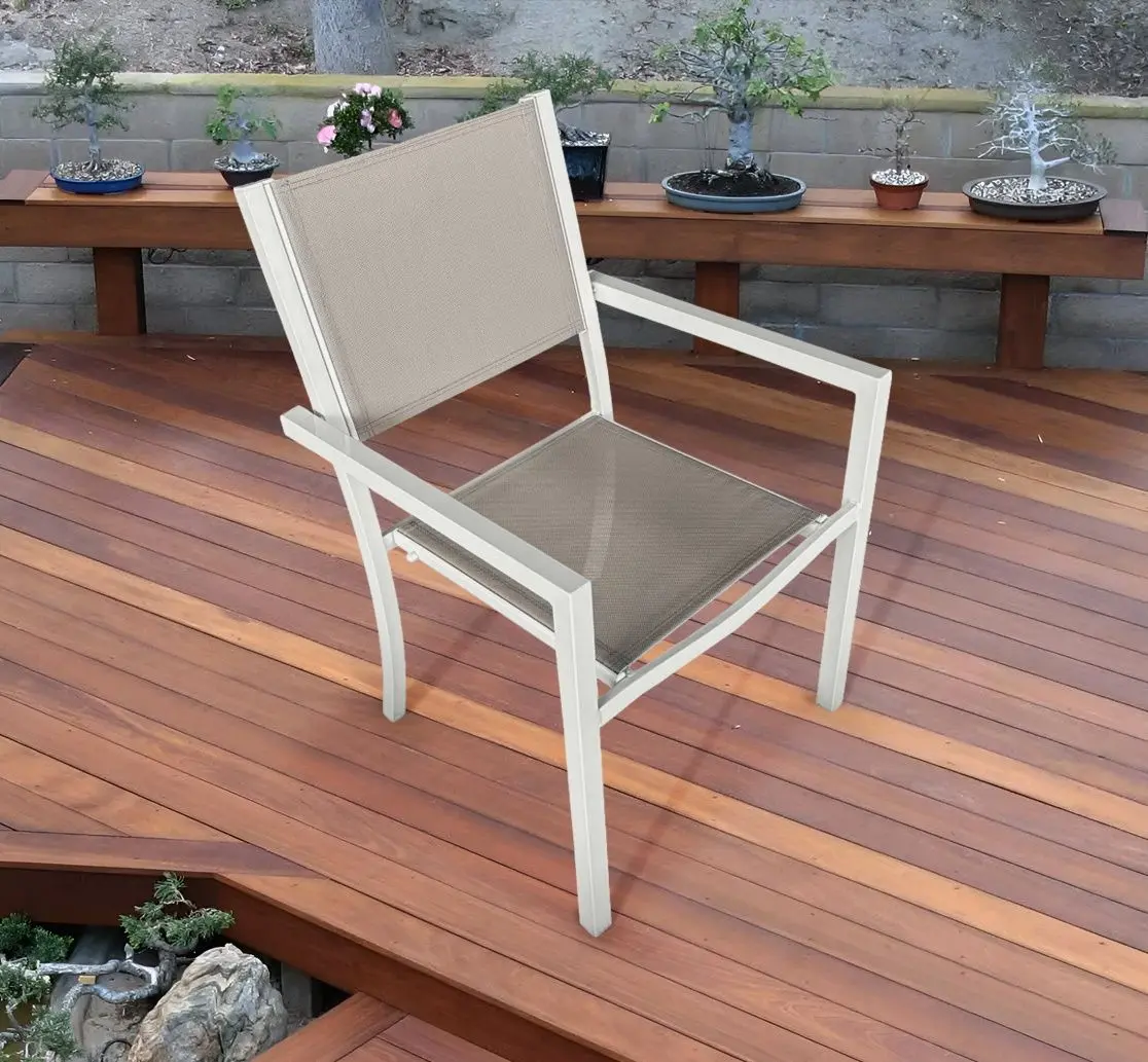 Scaun de gradina Tempo Kondela Dorio (White/Light Grey)