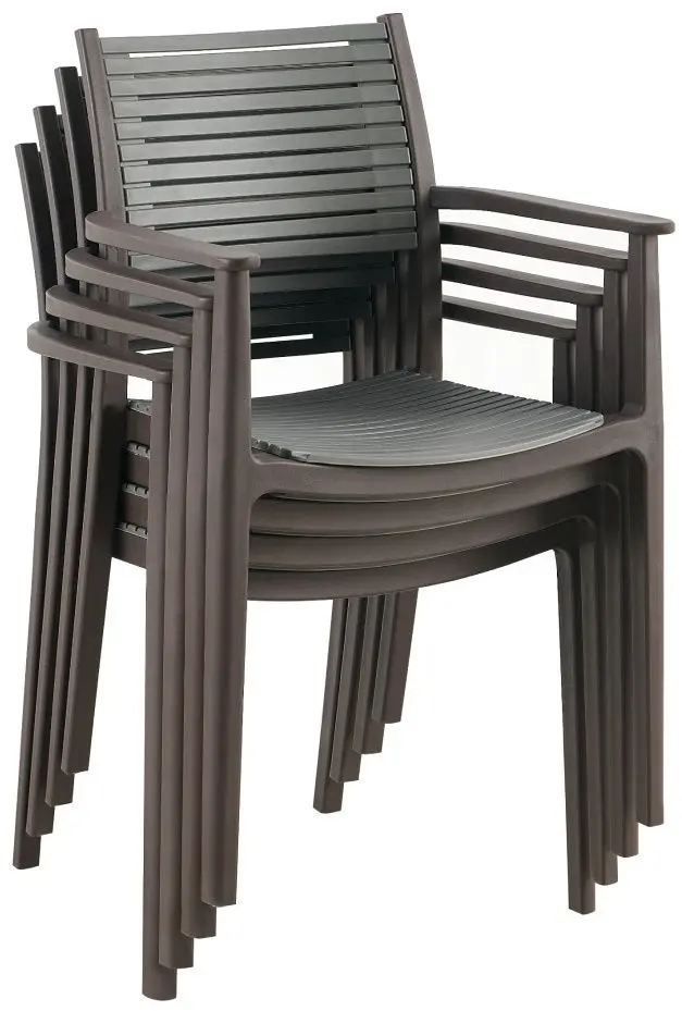 Садовый стул Tempo Kondela Herta (Grey/Brown)