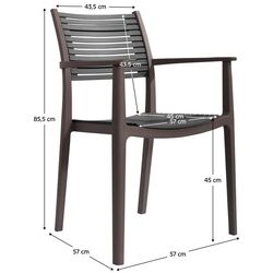 Садовый стул Tempo Kondela Herta (Grey/Brown) Thumb