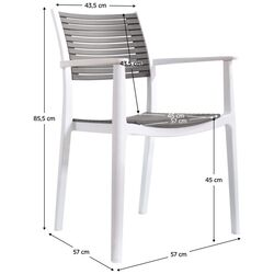 Садовый стул Tempo Kondela Herta (Grey/White) Thumb