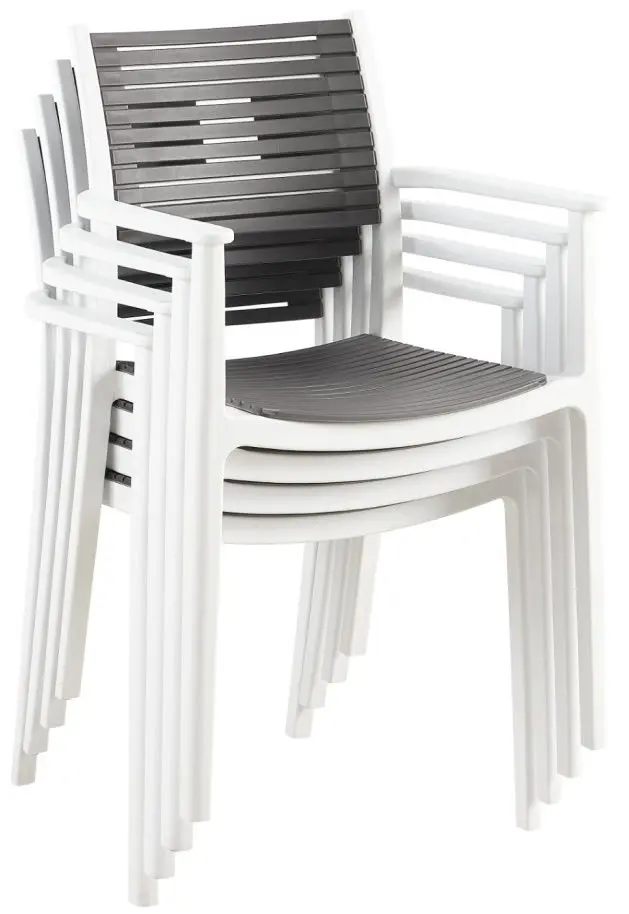 Садовый стул Tempo Kondela Herta (Grey/White) - 4