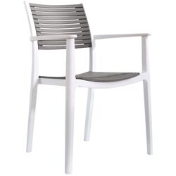 Садовый стул Tempo Kondela Herta (Grey/White) Thumb